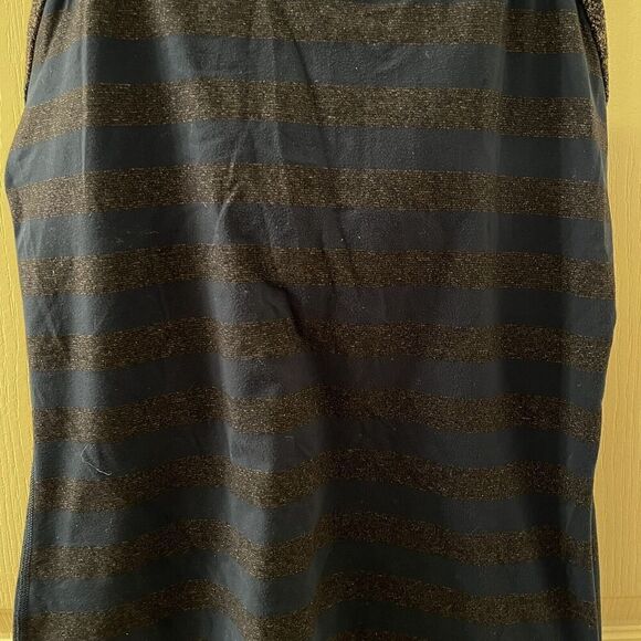 Lululemon Power Y Tank Top Gray and Teal Striped Women's Size 10 - Picture 5 of 13